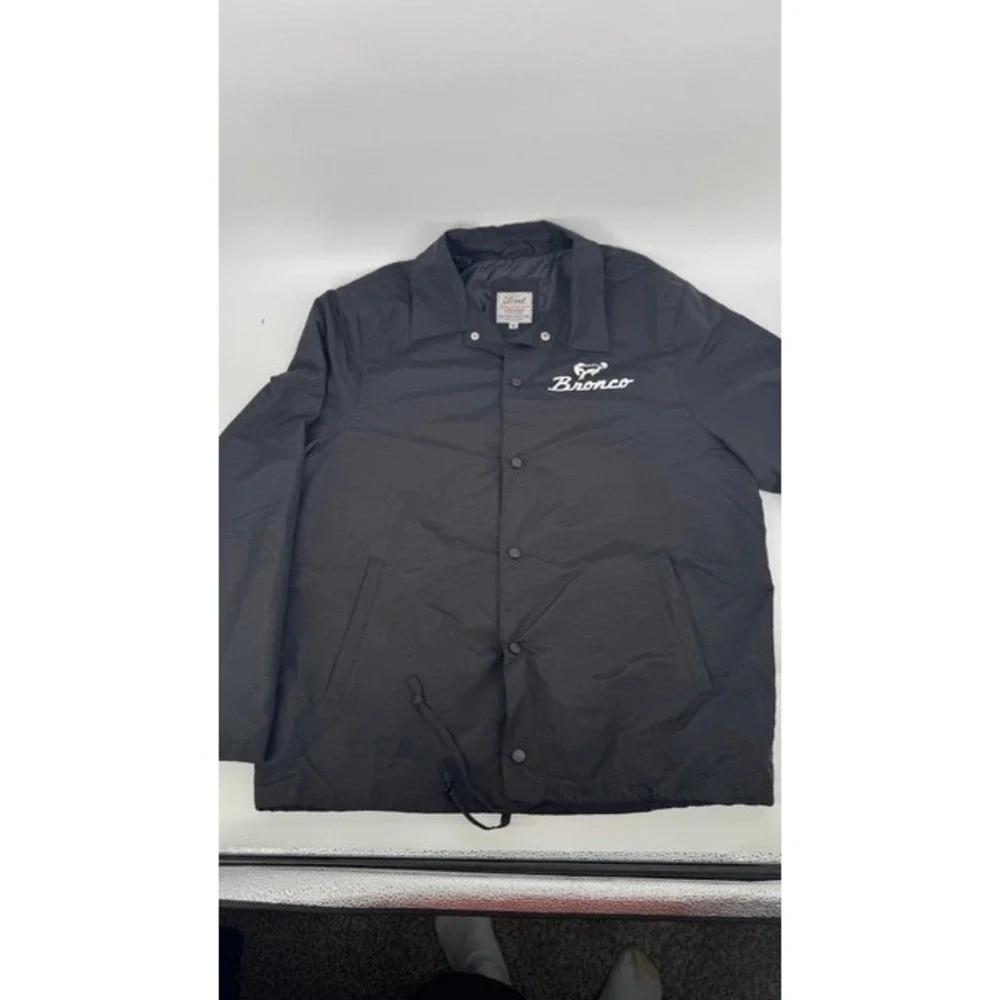 Ford Bronco Dealer Jacket Mens XL American Needle Black Off Road Graphic Wind